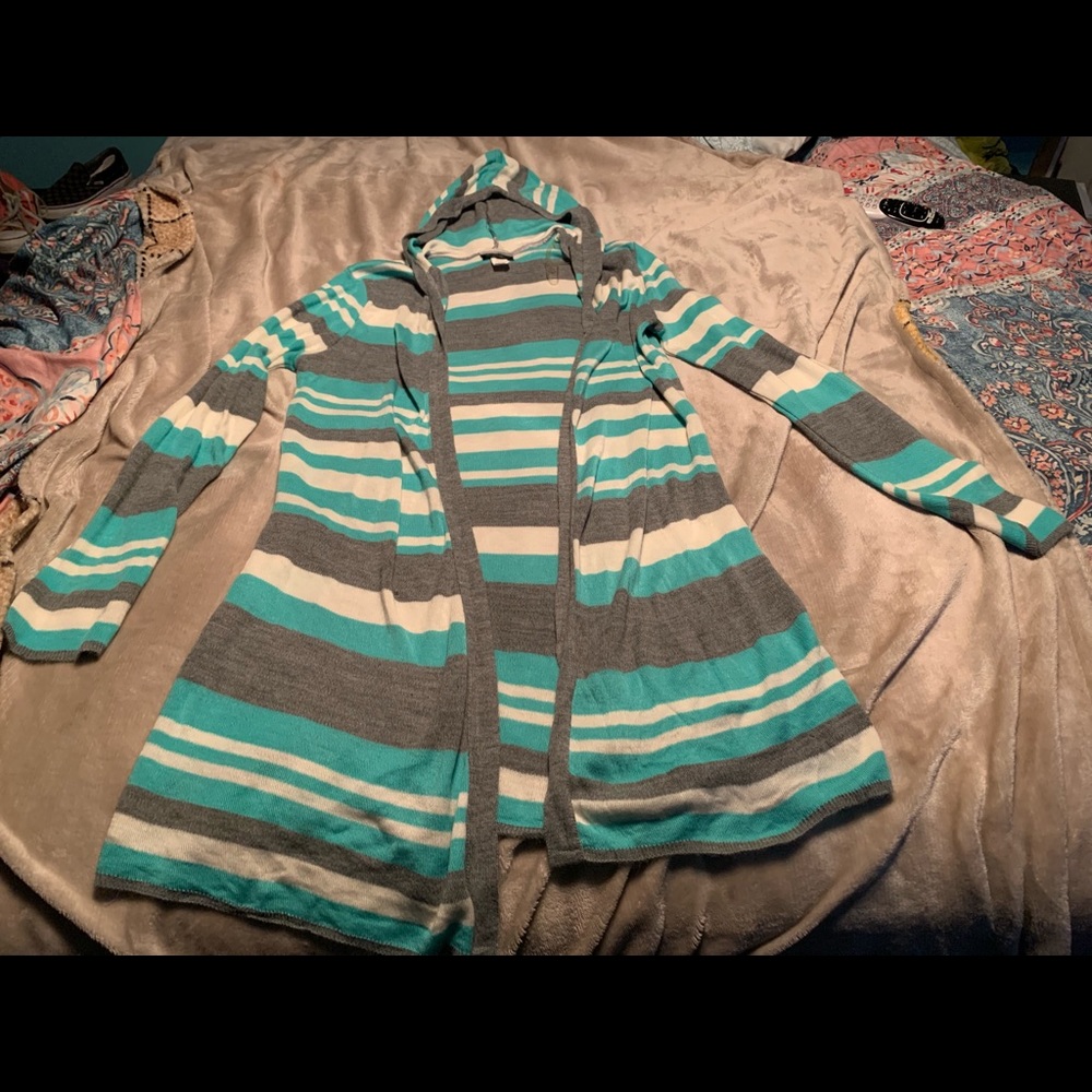 Hood long sweater
